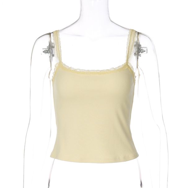 Slim Fit Camisole for Women Sexy Hot Style European American European American Style Women's Clothing with Lace Trim Inner Layer Base Layer_ecoleips.com