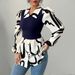 Women's Clothing Temperament Elegant Style Printed Long Sleeved Vest Women's Shirt Women's Clothing Spring And Summer_ecoleips.com