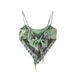 Ins Beach Vacation Style Irregular For Women 2025 Summer New European A American Printed Camisole With Bowknot_ecoleips.com