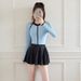 New Women's Long-Sleeved Diving Suit Swimsuit Quick Drying Slimming One Piece Suitable For Surfing Rafting Snorkeling Hot Springs Sunscreen_ecoleips.com