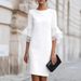 Women's Clothing Elegant Ruffled Bell Sleeve Slim Fit Dress For Women Women's Clothing For Formal & Casual For Women_ecoleips.com