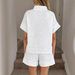 European And American Foreign Trade Women's Summer Half-zip Sweatshirt Short-sleeve Sweatpants Casual Set_ecoleips.com