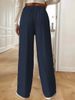 K New Style Floor Length Casual Pants With A Hanging Feel, High Waisted Pants, Loose Temperament, Straight Leg, Women's Niche Design, Solid Color_ecoleips.com