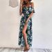 2025 Women's Sexy Irregular Long Camisole Floral Beach Dress_ecoleips.com
