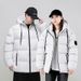 Men's Winter Puffer Jacket Warm Thickened Printed Plaid Trendy Coat with Hood Short Style_ecoleips.com