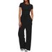 Summer European American Cross-border . Women's Two-piece Casual Set With Pleated Fashion Short-sleeve Top And_ecoleips.com