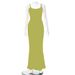 Women's Clothing Skims Solid Color Sexy Slim Peach Hip Sling Summer Dress_ecoleips.com