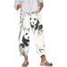 New Women's Pants With Abstract Printing, Fashionable Graffiti, Loose Pockets, Casual_ecoleips.com