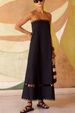 Women's Sleeveless Long Dress Fashion Lace Trimmed Solid Color_ecoleips.com