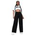 American-style Wide-leg Denim Pants For Women, 2025 Spring New Model, Washed, Loose, Slimming, Straight-leg,_ecoleips.com