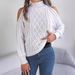 Real Shot 2025 Autumn Winter Casual Braided Off-Shoulder Half Turtleneck Long Sleeve Pullover Sweater_ecoleips.com