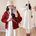 Autumn New Korean Fashion Sweater Jacket + Corduroy Maternity Dress_ecoleips.com
