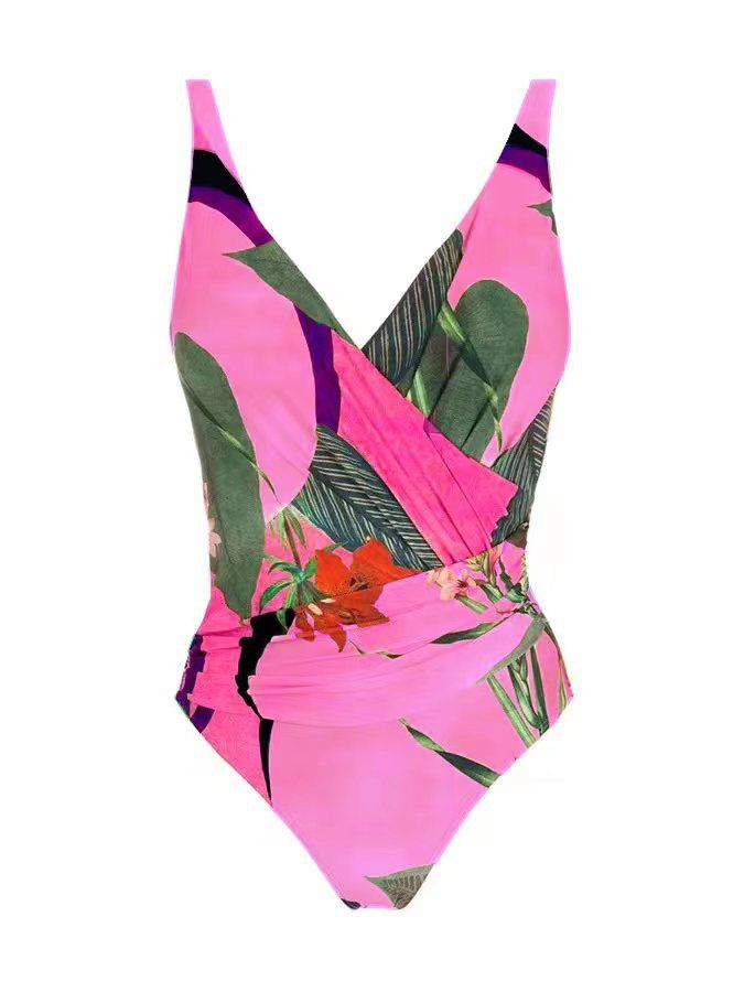 Women's Clothing Conservative Belly Covering Slimming Holiday Beach Hot Spring Swimsuit One Piece Bikini_ecoleips.com