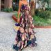 Women's Printed Two-piece Suspender Top + Cake Skirt Long Skirt Suit Women_ecoleips.com