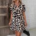 Women's V Neck Short Sleeved Dress 2025temu Cross Border E-commerce Independent Website European & American Style Spring/Autumn Summer Regular Size_ecoleips.com