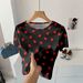 Women's Clothing Floral Mesh T-Shirt For Women Style Slim Fit Round Neck Short Sleeved Breathable Base Layer Top_ecoleips.com