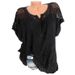 2020 New . European And American Besselling Fashion Women's Lace V-Neck Embroidered Shor-Sleeve Bawing_ecoleips.com