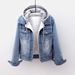Women's Clothing Velvet Thickened Cotton Cotton Coat Removable Hooded Warm Lambswool Cotton Coat Short Style_ecoleips.com
