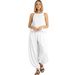 Women's Spring Summer Fashionable Casual Two Piece Set Sleeveless Pleated Top With Lantern Pants Elegant Commuter Suit_ecoleips.com