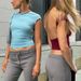Cross-border European And American Summer Sexy Half-high Collar Cutout Backless Cropped Breathable Slim-fit Women's_ecoleips.com