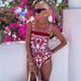Swimwear Ethnic Style Printed One Piece Swimsuit For Women Female Clothing_ecoleips.com