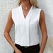 Aria Basics Aria Basics New European American Style Solid Color Sexy V-neck Fashion Versatile Women's Shirt Top, Elegant And Unique Design_ecoleips.com