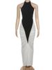 Weird Puss Ruched Maxi Dress Women Sexy Color Blocking Halter Backless Thin Slit Summer Trend Birthday Party Clubwear Vestidos_ecoleips.com