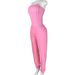 Women's Clothing Slim Fit Jumpsuit Distressed Tube Top Two Piece Set Casual Loose Fitting Wear For Spring/Autumn Summer_ecoleips.com