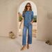 K Fashion Casual Nail Bead Top Slim Fit Denim Jacket For Women_ecoleips.com