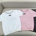 Luxury Style Letter Jacquard Short-Sleeve Heavy-Duty Studded Knit 2026 Summer New Round-Neck Top For Women_ecoleips.com