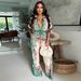 Women's Clothing New Sexy V Neck Retro Printed Jumpsuit For Women_ecoleips.com