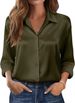 Aria Basics Aria Basics New European And American Cross-border Satin Women's Long-sleeve Silk Button-up Shirt For Autumn_ecoleips.com