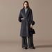 Luxury 100% Baby Alpaca Wool Coat – Fox Fur Cuffs & Longline Winter Overcoat For Women_ecoleips.com