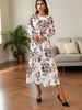 Women's Clothing Printed Dress Middle Eastern Arabic Long Sleeved Dress_ecoleips.com