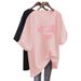 Women's American Retro Style Short Sleeved T-Shirt Round Neck Top Loose Fit Plus Size Summer_ecoleips.com