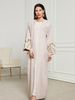 Verve 2025 New Muslim Clothing Fashion Elegant Cardigan Embroidered Dress Robe_ecoleips.com