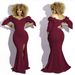 women's banquet evening dress elegant long one-shoulder fishtail host dress long dress_ecoleips.com