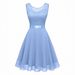 European And American Cross-border Spring/summer New Sleeveless Elegant Lace Hepburn Patchwork Dress_ecoleips.com