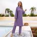Women's Clothing Full Coverage Diving And Surfing Conservative Swimsuit Three Piece Set Hui Nationality Sunscreen Long Sleeved Split Swimsuit_ecoleips.com