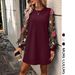 Women's round Neck Lace Dress Long Sleeve Spring Summer New Clothing_ecoleips.com