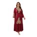 Verve Muslim Elegant Gold Embroidered Plus Size Dress Abaya Women's Clothing Large Robe_ecoleips.com