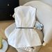 Korean Style Lace Trim V Neck Single Breasted Top for Women Loose Fit Slimming Sleeveless Shirt Waist Cinching New in Stock_ecoleips.com
