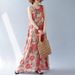 Real Shot Of The 2024 Summer New Bohemian Artistic Loose Sleeveless Round-neck Printed Mid-length Dress For Women_ecoleips.com