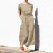 Women's Clothing Summer Solid Color High Waist Sleeveless Slim Trousers_ecoleips.com