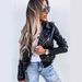 Women's PU Leather Jacket Casual Spring Summer Motorcycle Short Zipper Style For Russian Women's Clothing_ecoleips.com