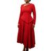 Spring New Temperament Elegant Diagonal Neck High Waist Medium And Long Dress_ecoleips.com