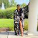 Women's Printed Long Sleeve Trench Coat Casual Loose Kimono Style For Autumn American Fashion Elegant Polyester_ecoleips.com
