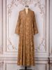 Modest Abaya Dress Elegant Beaded Abaya Dress – Modest Evening Gown For Dubai & Middle East (Beige/Brown, S-XXL)_ecoleips.com