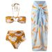 Three-dimensional Flower One-piece Swimsuit Women's Beach Vacation Dress Swimsuit_ecoleips.com