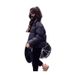 girl Black Short For Petite Women 2023 Winter New Korean Style Thick Loose Cotton Coat Puffer Jacket_ecoleips.com
